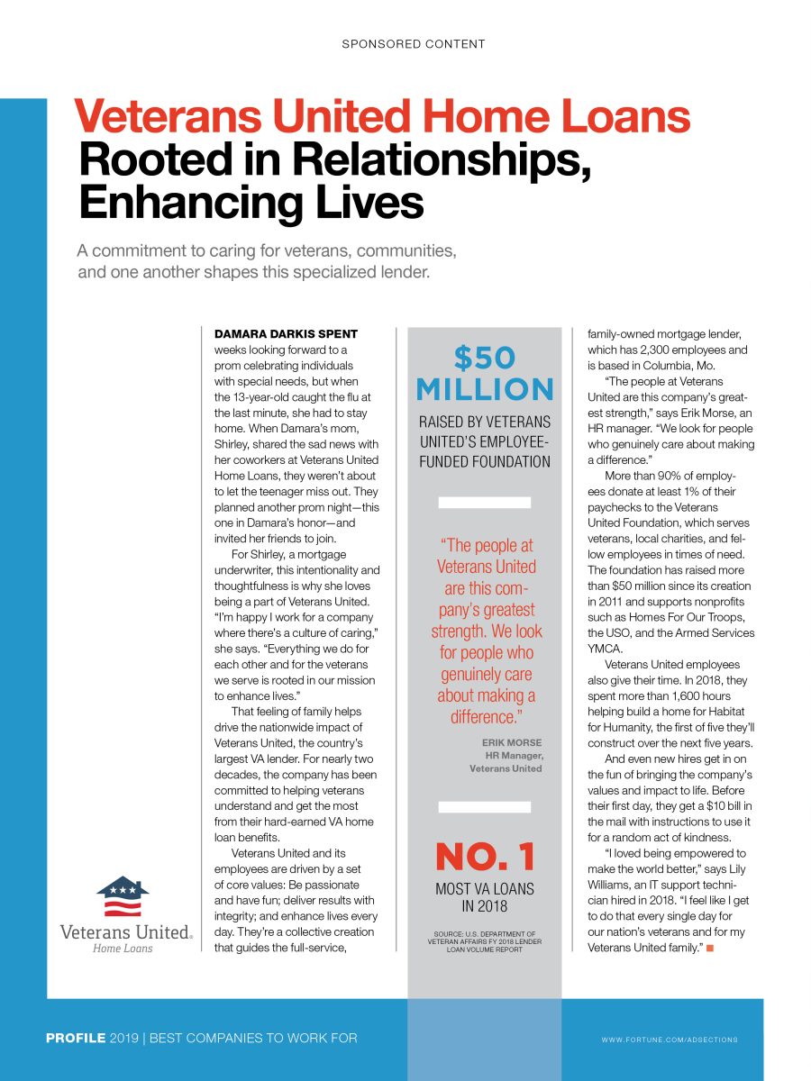 Veterans United Home Loans: Rooted in Relationships, Enhancing Lives