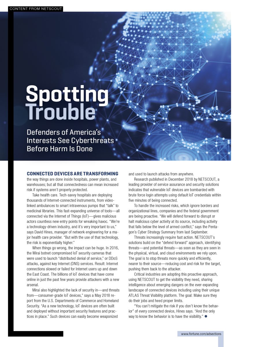 Spotting Trouble: Defenders of America's Interests See Cyberthreats Before Harm Is Done