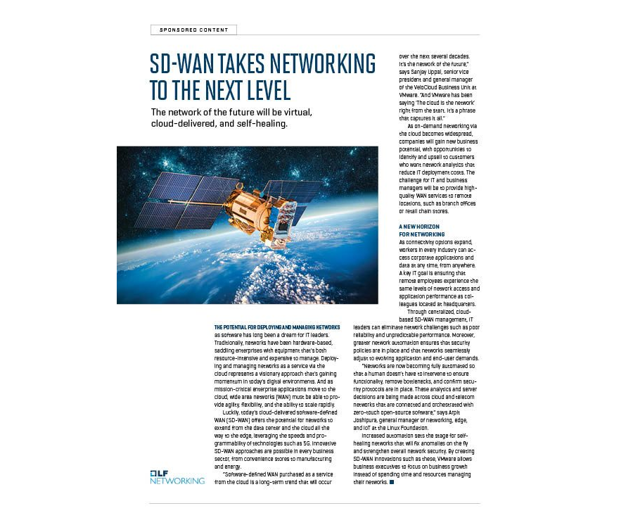 SD-WAN Takes Networking To the Next Level