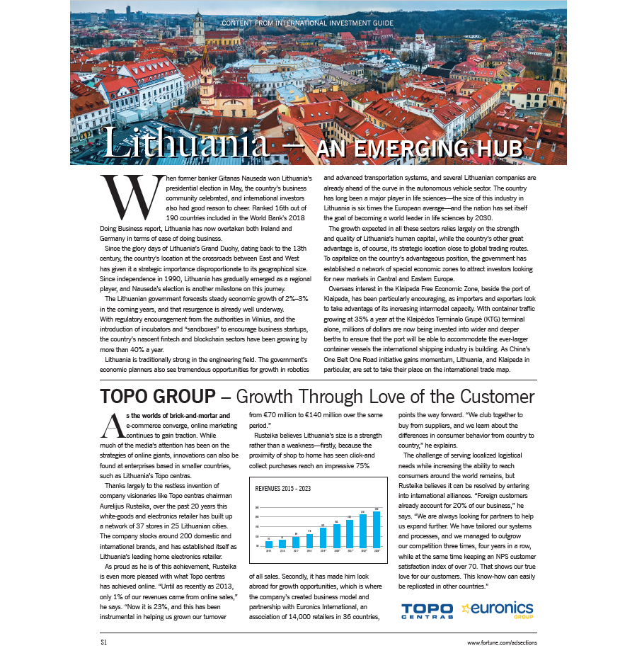 Lithuania – An Emerging Hub