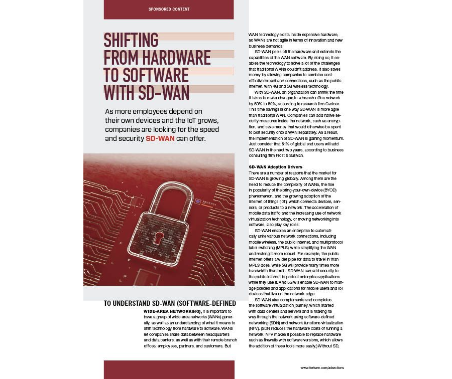 Shifting From Hardware to Software with SD-WAN