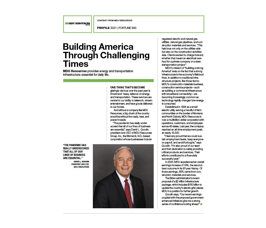 Building America Through Challenging Times
