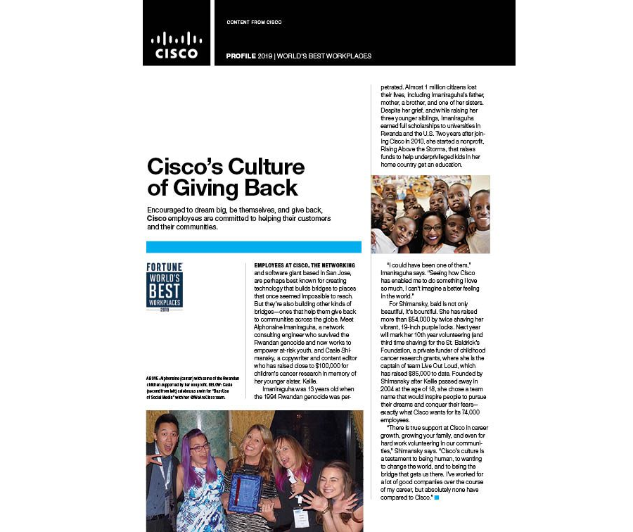 Cisco’s Culture of Giving Back