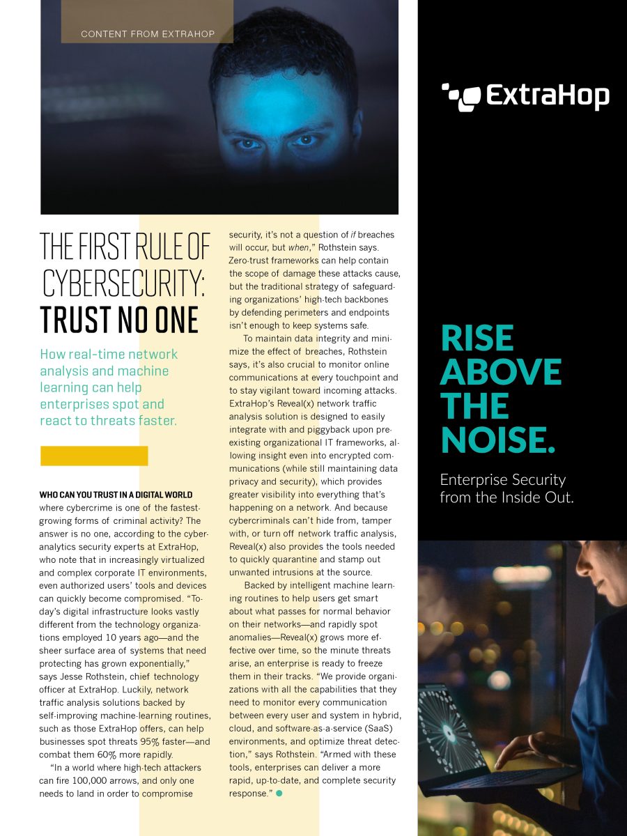The First Rule of Cybersecurity: Trust No One