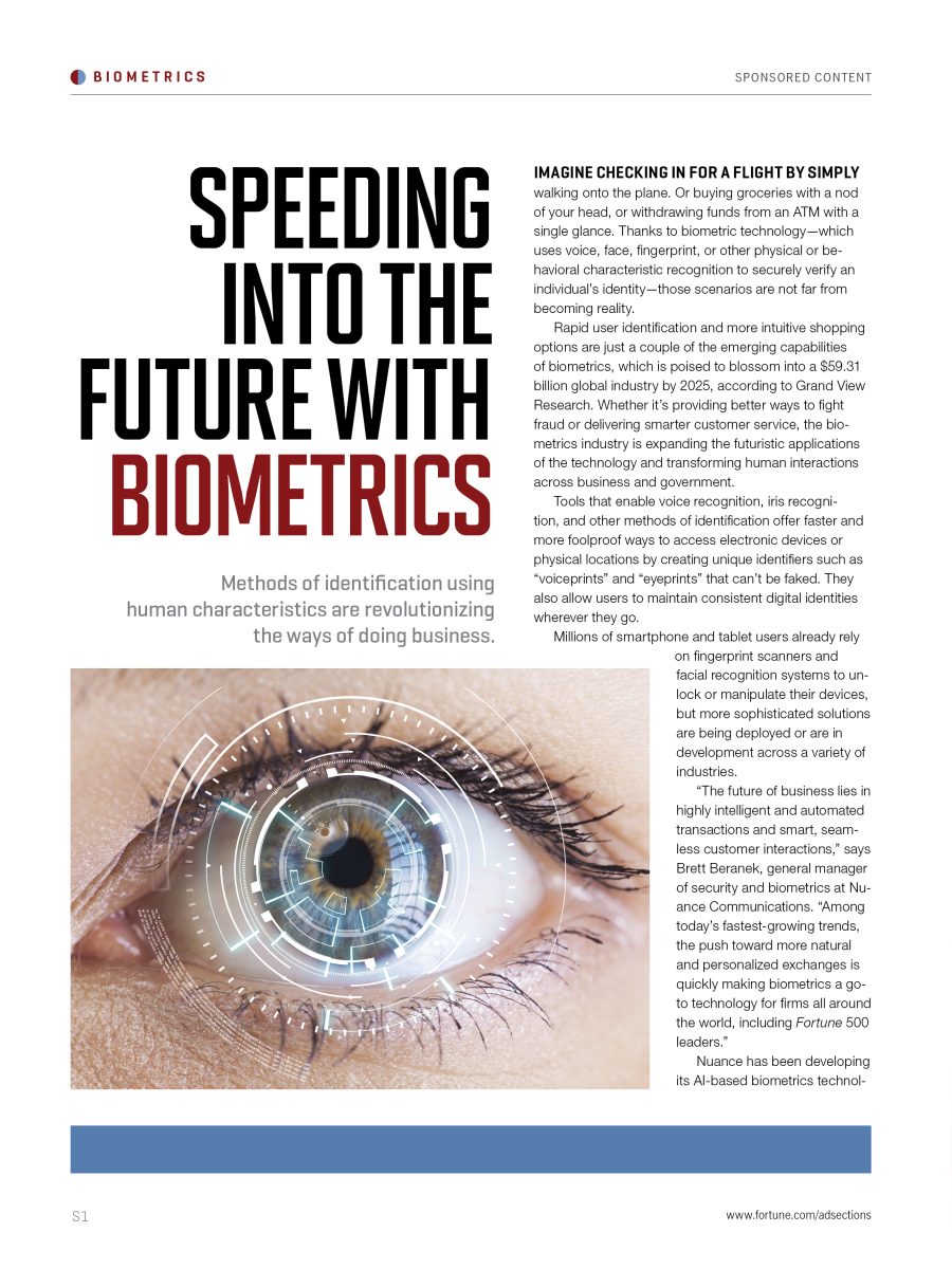 Speeding Into the Future With Biometrics