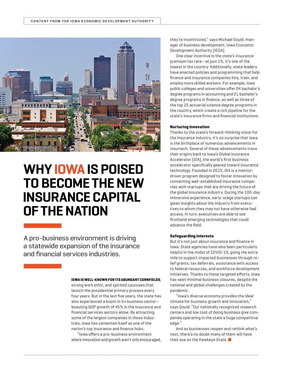 Why Iowa is Poised to Become the New Insurance Capital of the Nation