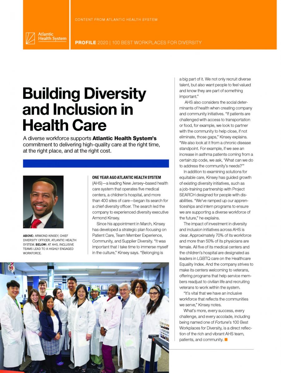 Building Diversity and Inclusion in Health Care