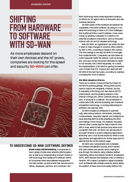 Shifting From Hardware to Software with SD-WAN