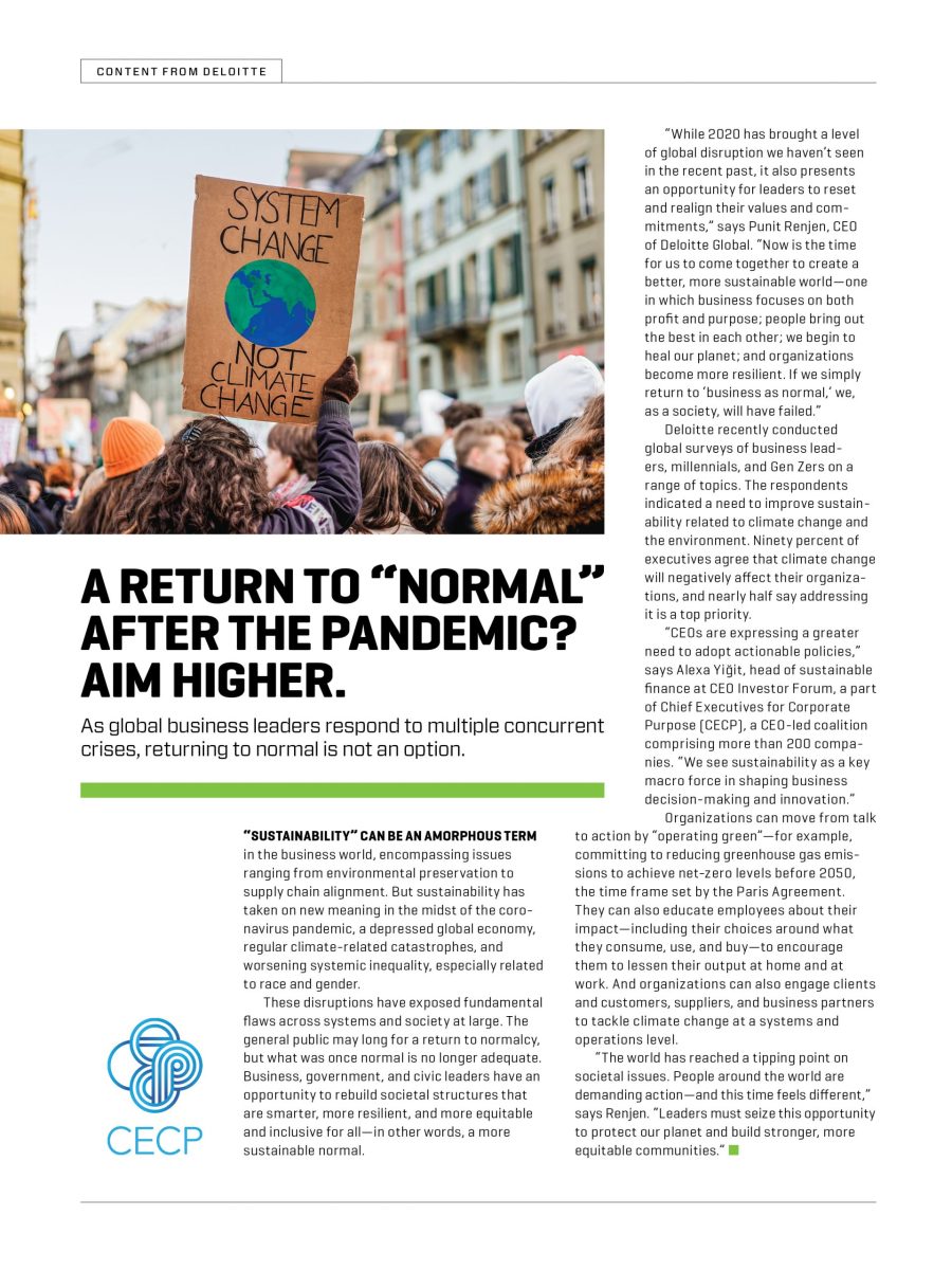 A Return to "Normal" After the Pandemic? Aim Higher.