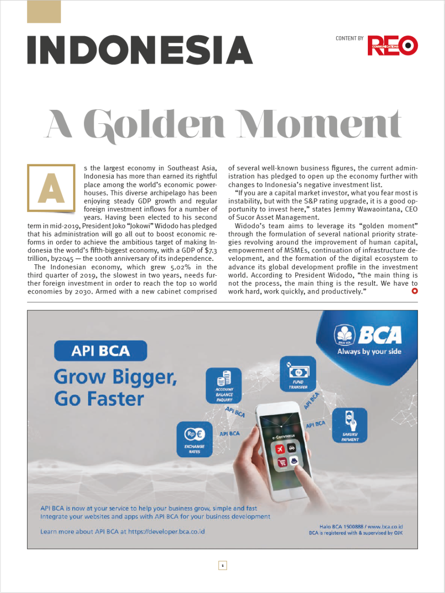 Indonesia–A Golden Moment