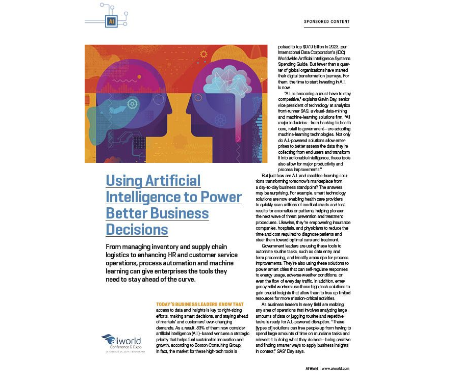 Using Artificial Intelligence to Power Better Business Decisions