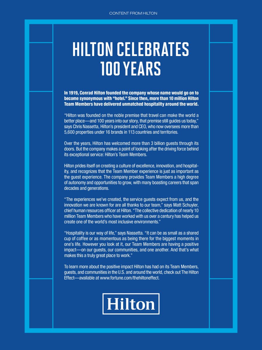 Hilton Celebrates 100 Years