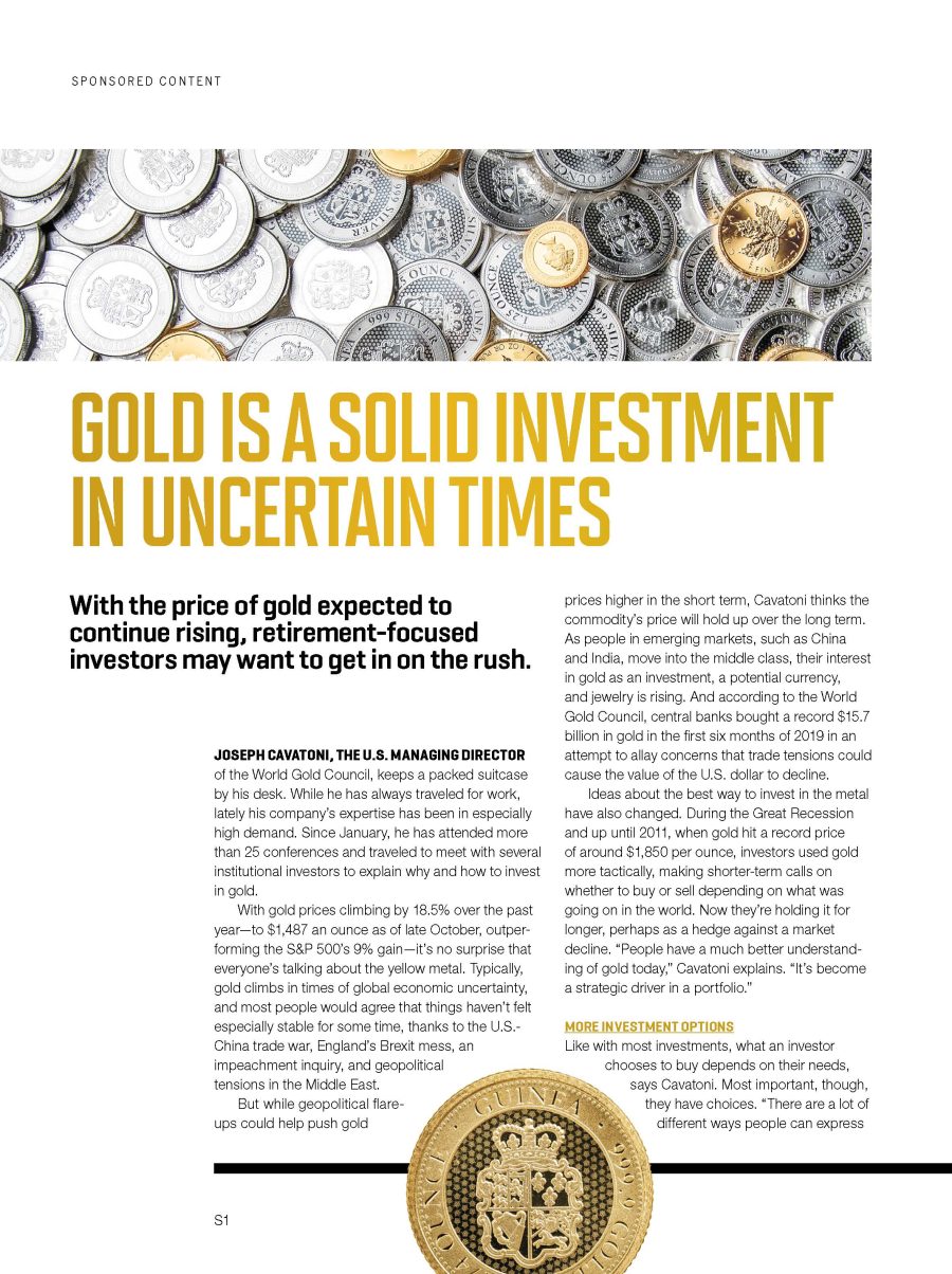 Gold Is a Solid Investment in Uncertain Times - Fortune Media